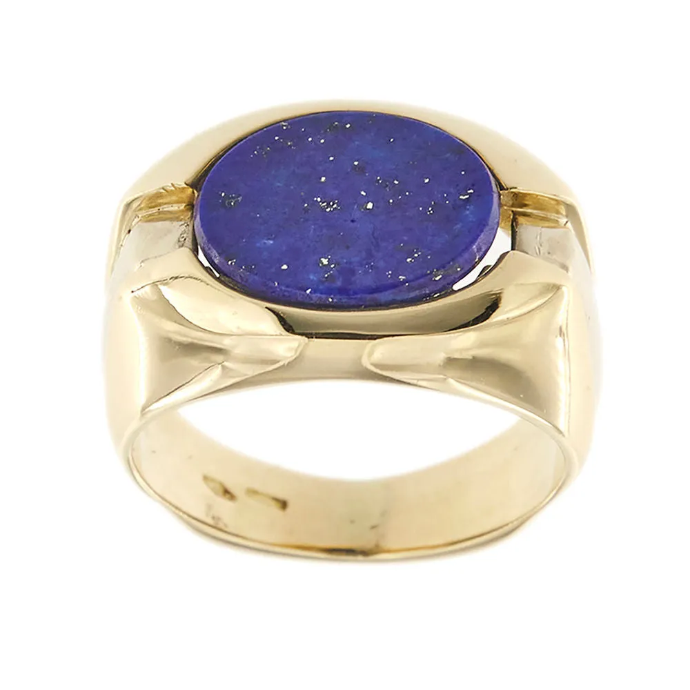 Bague chevalière lapis lazuli sold by 58 Facettes