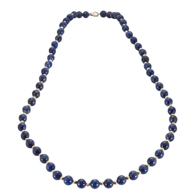Sautoir lapis lazuli et argent sold by 58 Facettes