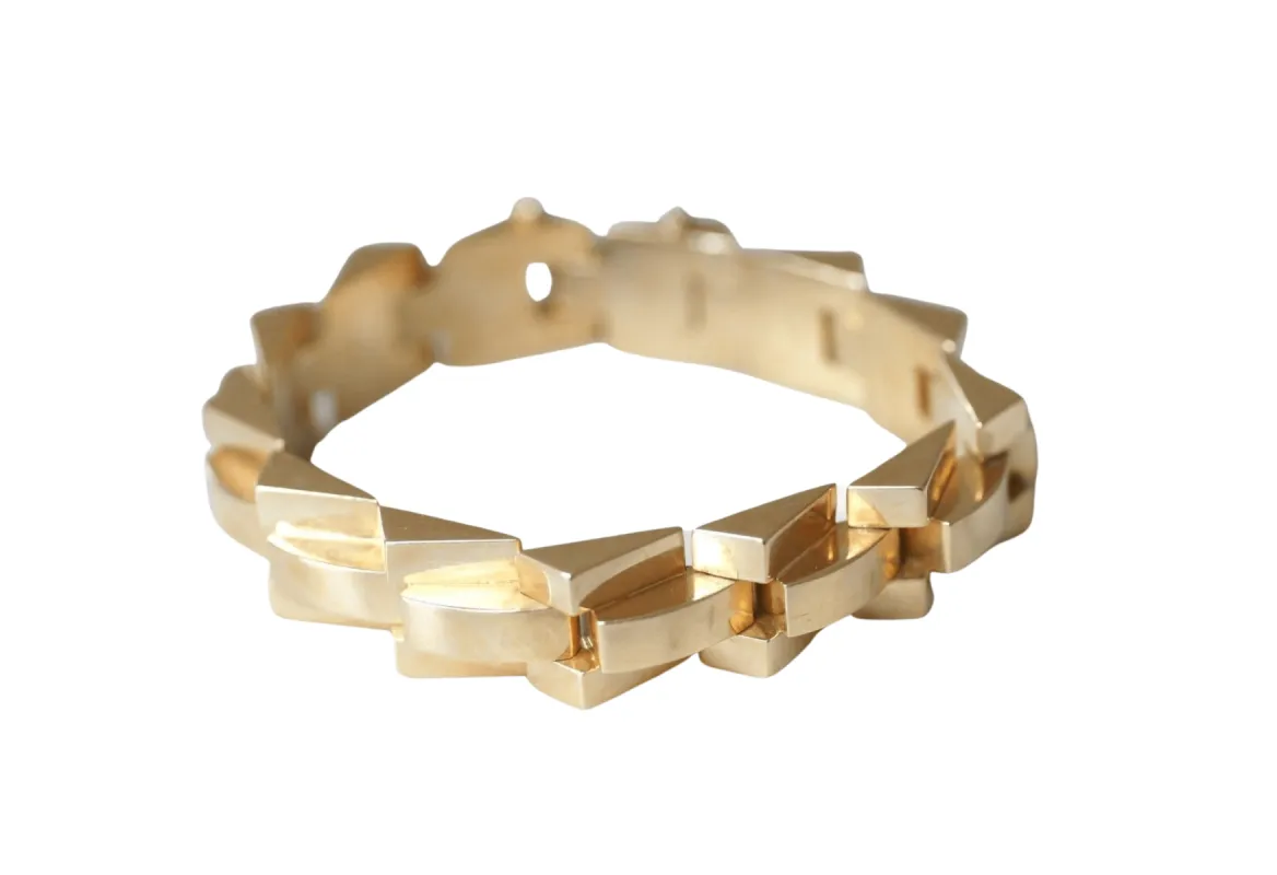 Bracelet tank articulé en or jaune sold by 58 Facettes