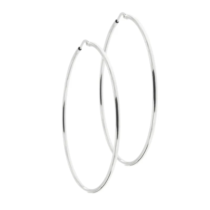 Boucles d'oreilles créoles or blanc sold by 58 Facettes
