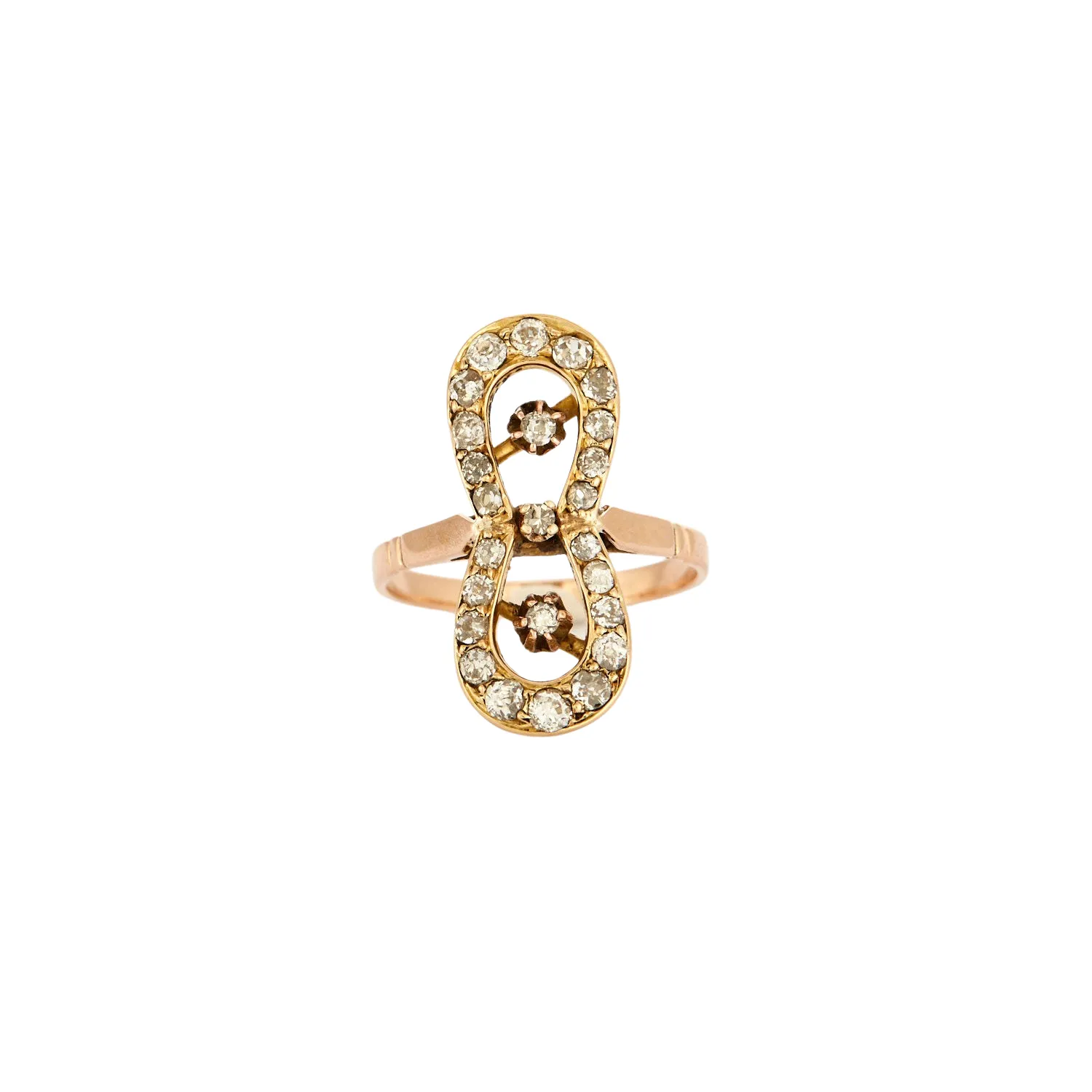 Bague infini or et diamants sold by 58 Facettes