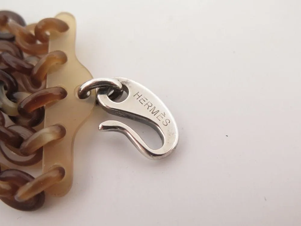 bracelet HERMES manchette maillons argent et corne de buffle sold by 58 Facettes product image thumbnail 5