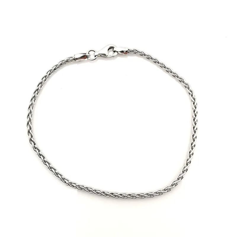 Bracelet maille palmier en or blanc sold by 58 Facettes