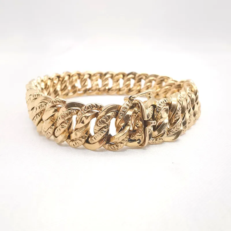 Bracelet maille américaine or jaune sold by 58 Facettes