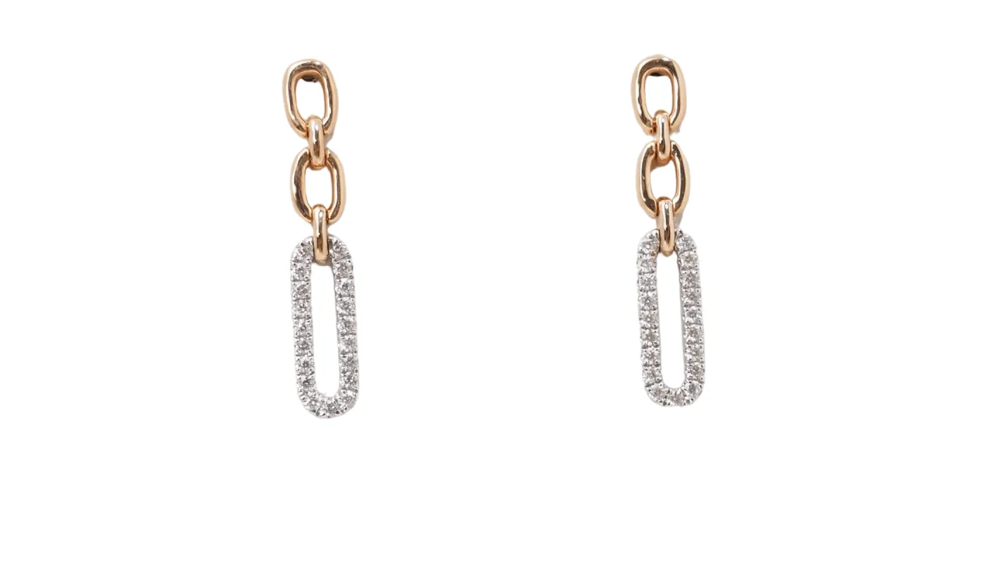 Pendants d'oreilles or bicolore et diamants sold by 58 Facettes