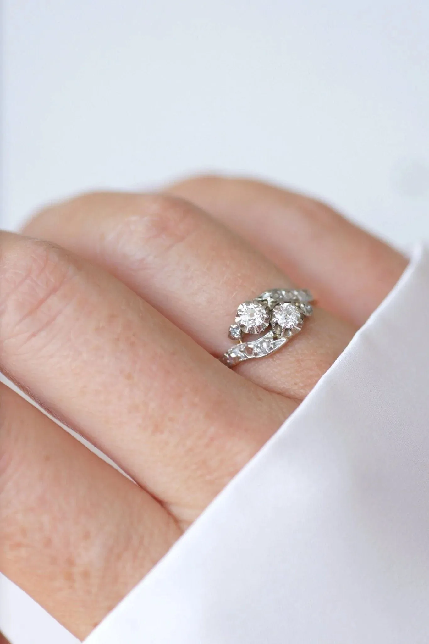 Bague Toi et Moi diamants sold by 58 Facettes product image thumbnail 2