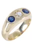 Bague jonc Or jaune Diamant Verre sold by 58 Facettes