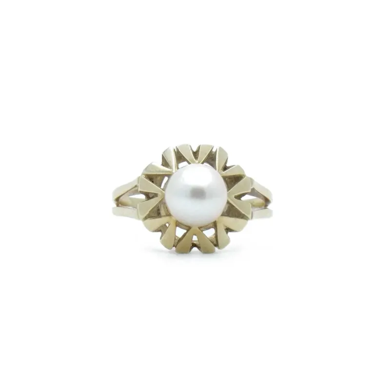 Bague perle géométrique sold by 58 Facettes