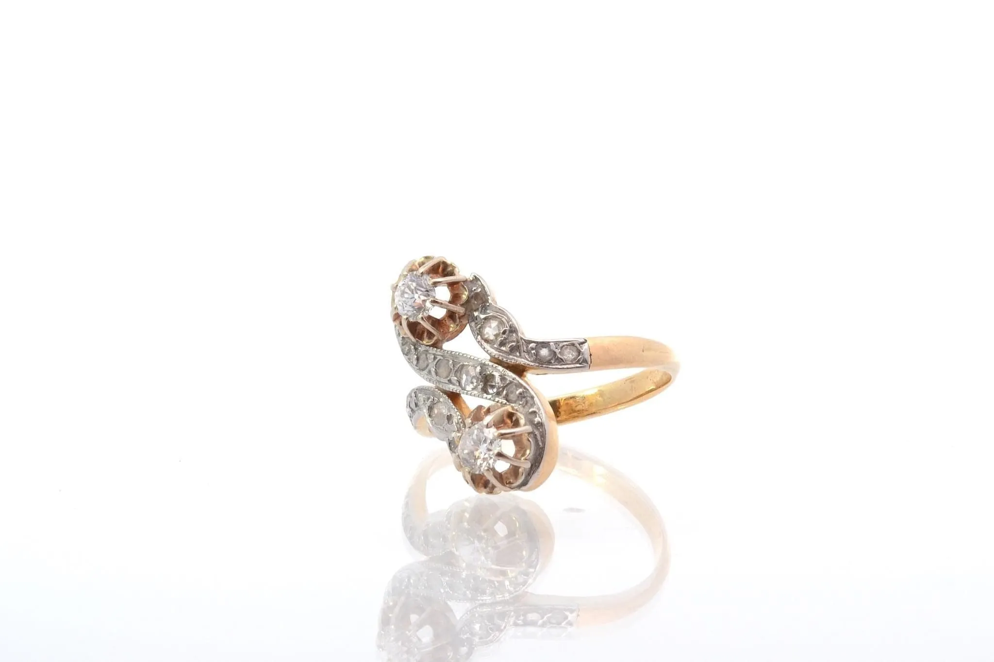 Bague Belle Époque toi et moi diamants sold by 58 Facettes product image thumbnail 3