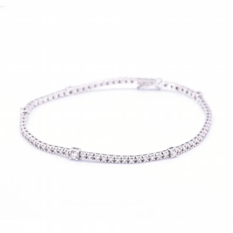 DAMIANI - Bracelet Rivière Diamant Or blanc sold by 58 Facettes