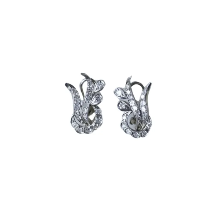 Boucles d'oreilles Retro Or blanc Diamants sold by 58 Facettes