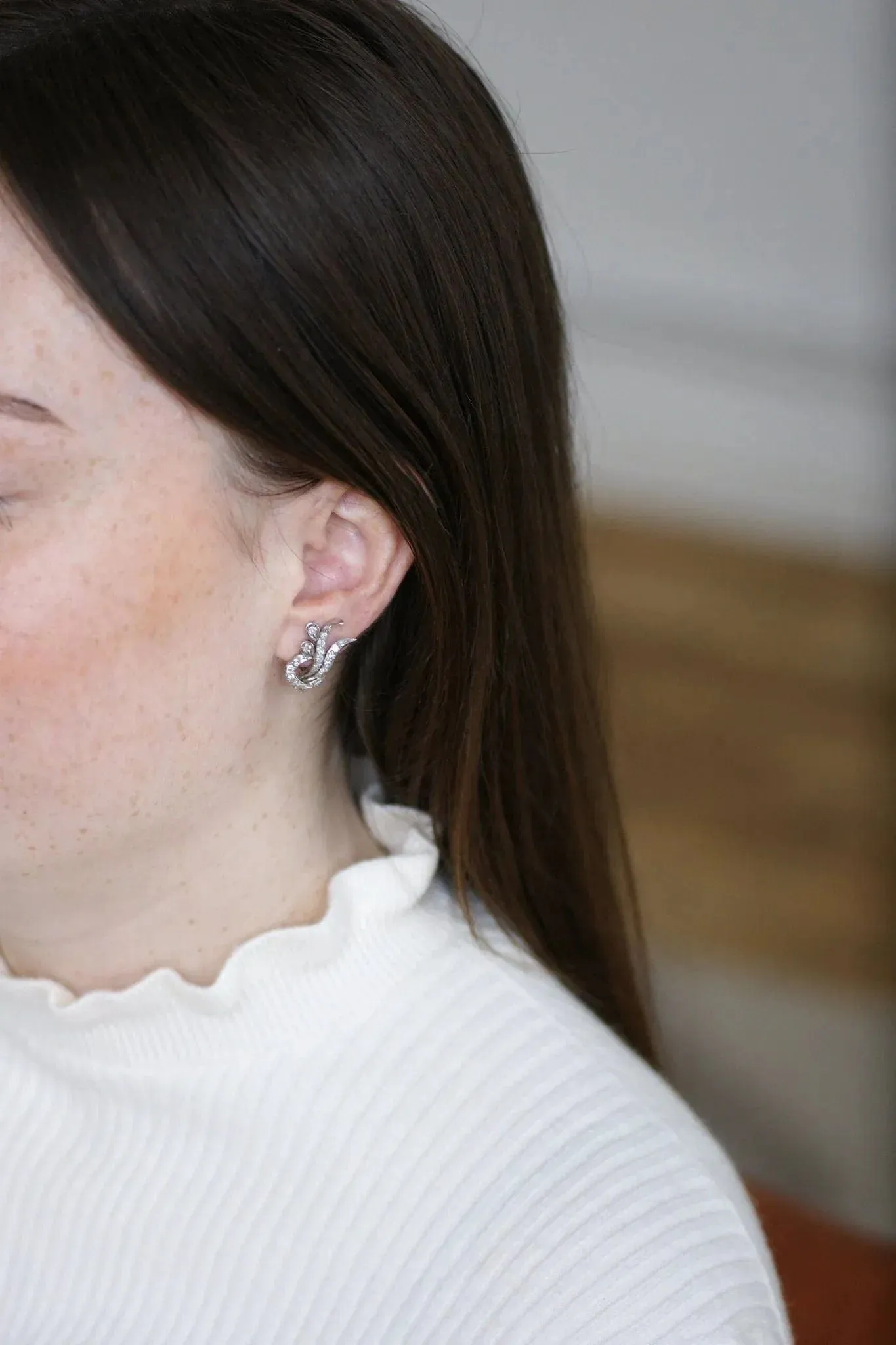 Boucles d'oreilles Retro Or blanc Diamants sold by 58 Facettes product image thumbnail 5