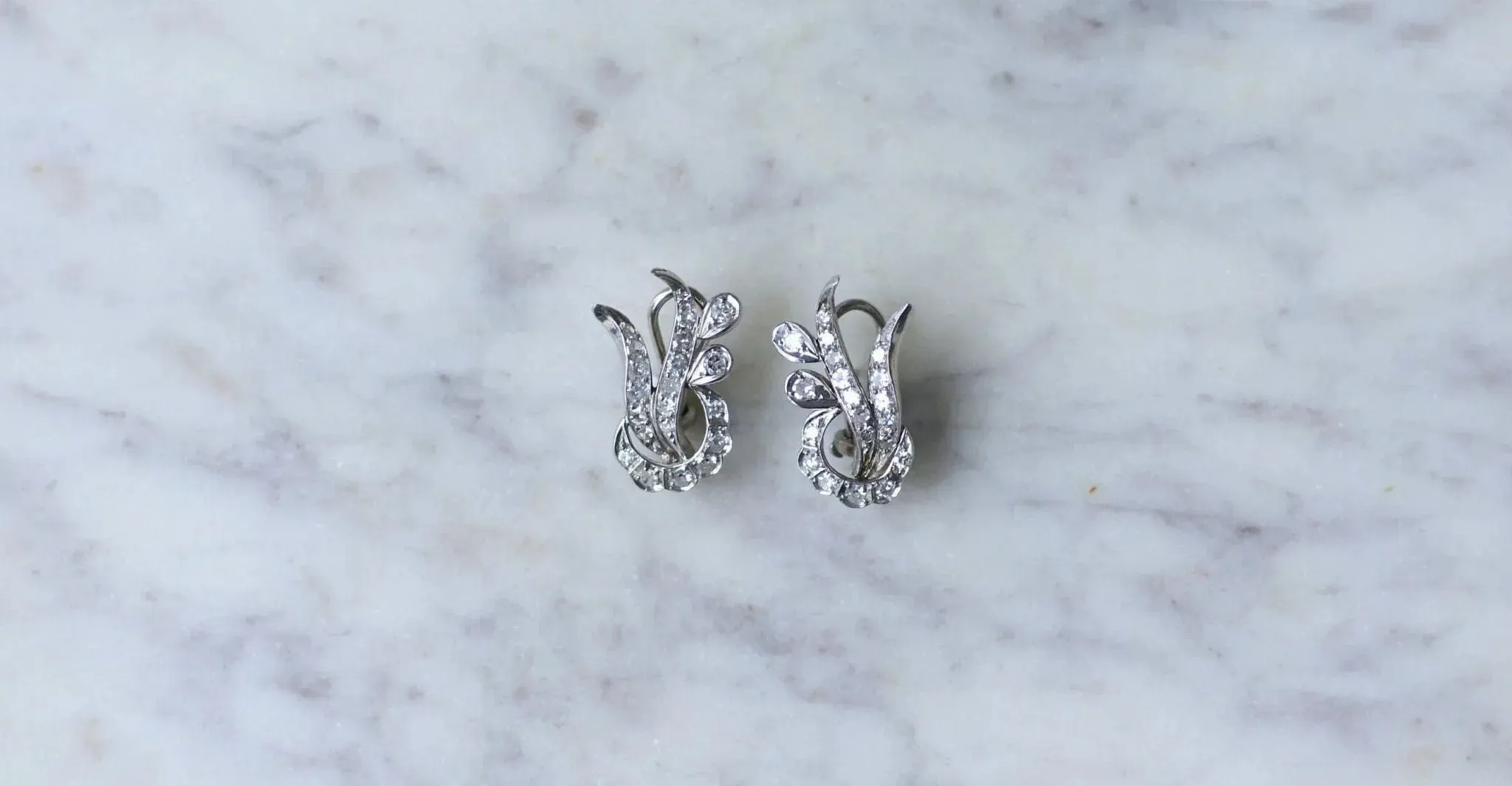 Boucles d'oreilles Retro Or blanc Diamants sold by 58 Facettes product image thumbnail 3
