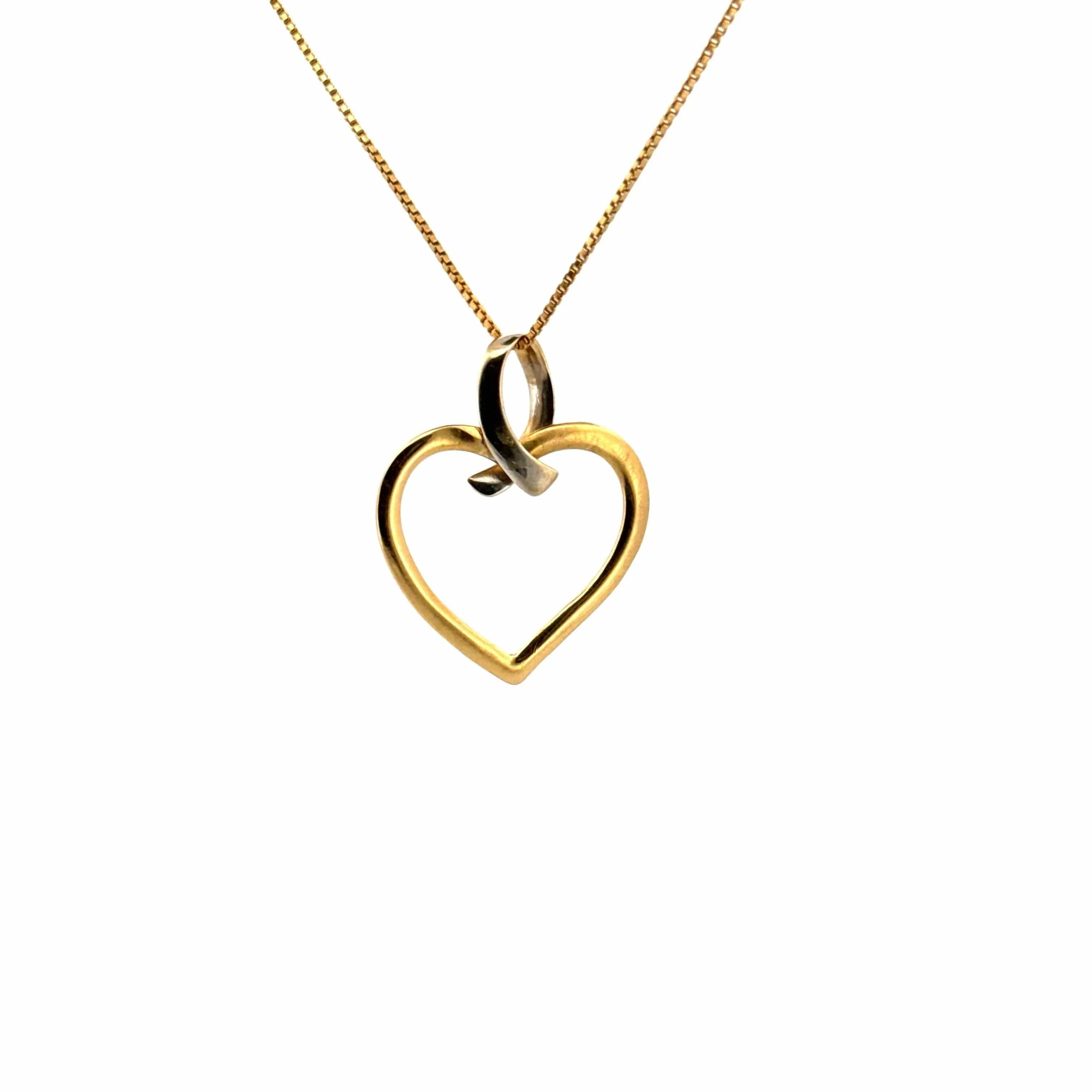 Pendentif Coeur Or blanc et jaune sold by 58 Facettes product image thumbnail 4