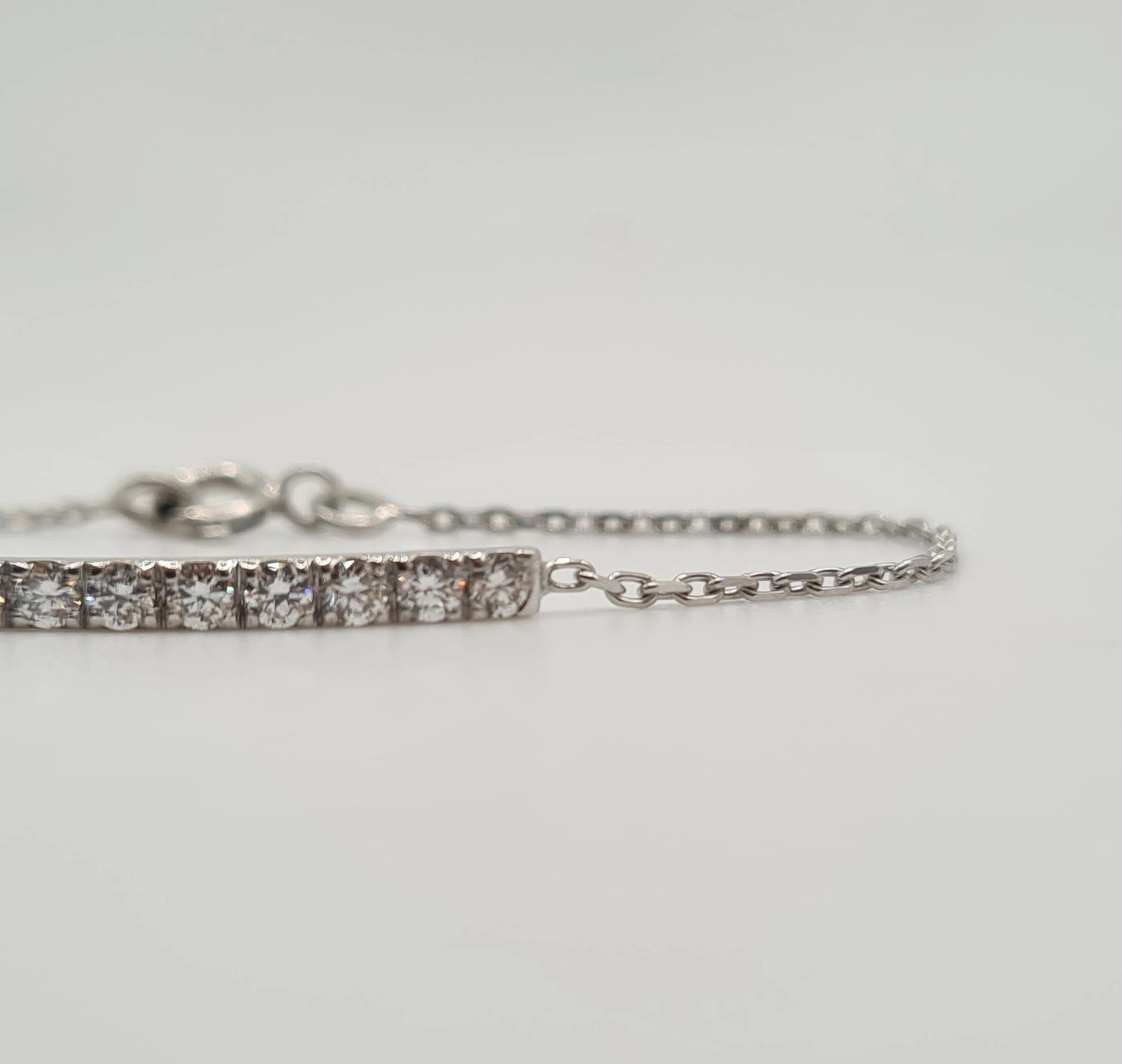 Bracelet or blanc serti d’une barrette de diamants sold by 58 Facettes product image thumbnail 5