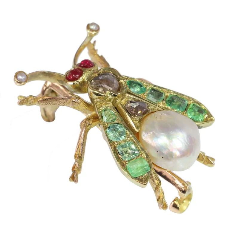 Charmante broche à mouche vintage des années 1870 sold by 58 Facettes