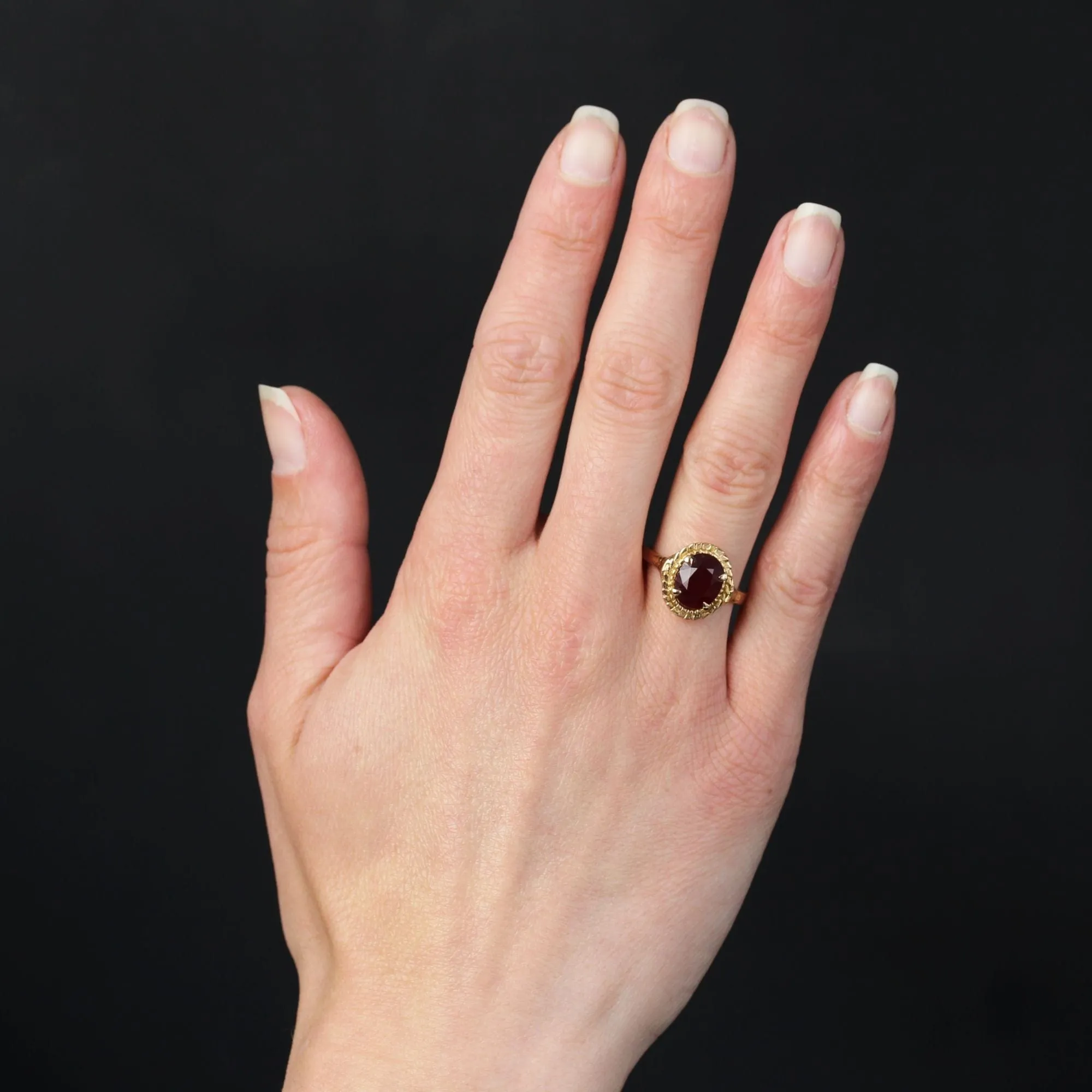 Bague vintage rubis or rose sold by 58 Facettes product image thumbnail 2