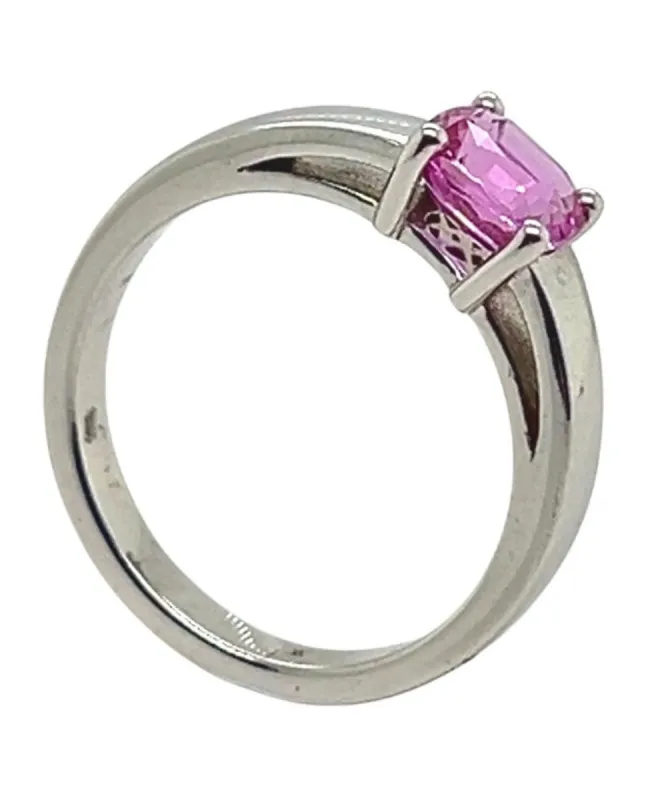 Bague Or Blanc Saphir Rose sold by 58 Facettes