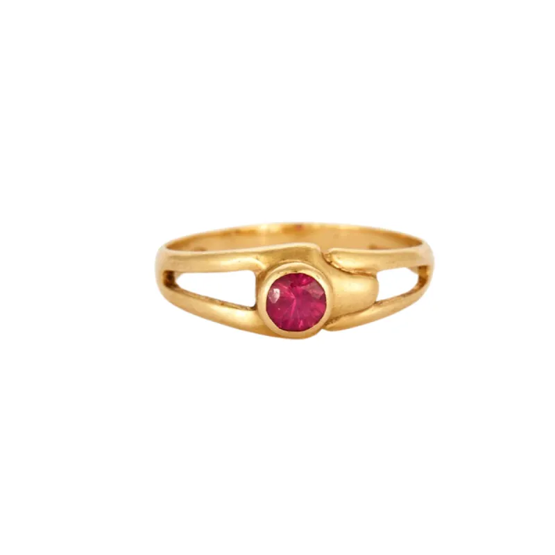 Bague saphir rose sold by 58 Facettes