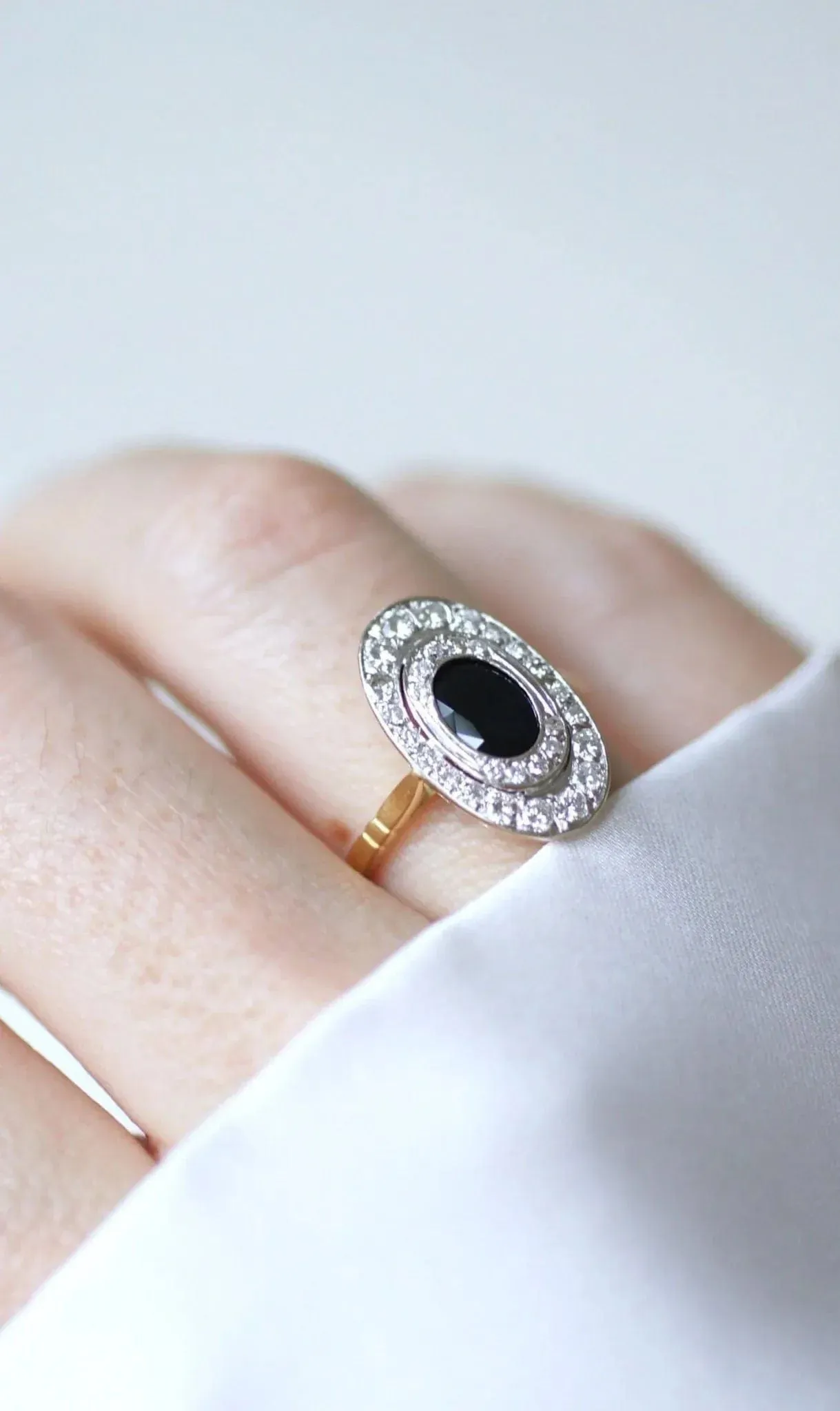 Bague marquise saphir diamants sold by 58 Facettes product image thumbnail 2