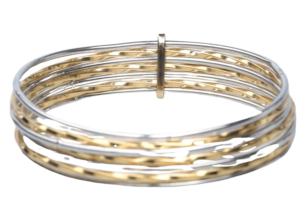 Bracelet semainier en or blanc et jaune sold by 58 Facettes