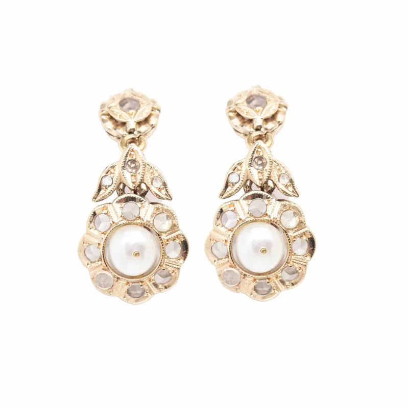 Boucles d'oreilles FLEUR originales 1810 avec Diamants sold by 58 Facettes