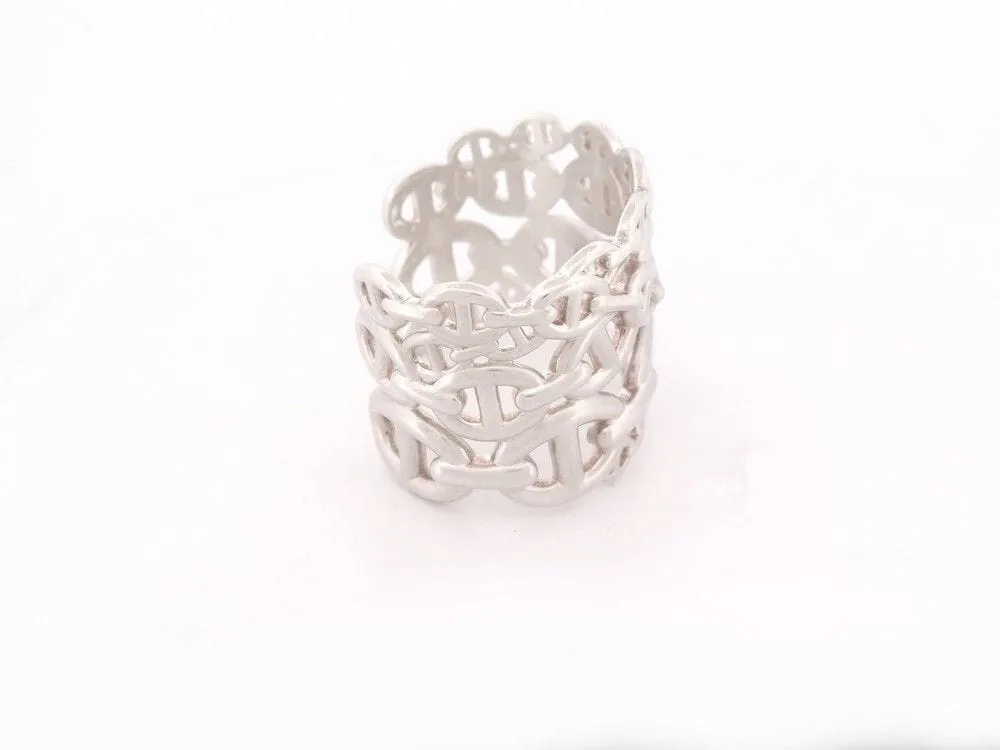 bracelet HERMES chaine d'ancre enchainee tgm en argent sold by 58 Facettes product image thumbnail 4