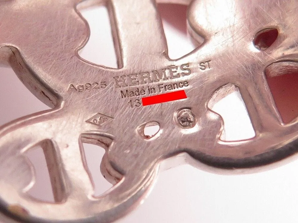 bracelet HERMES chaine d'ancre enchainee tgm en argent sold by 58 Facettes product image thumbnail 5