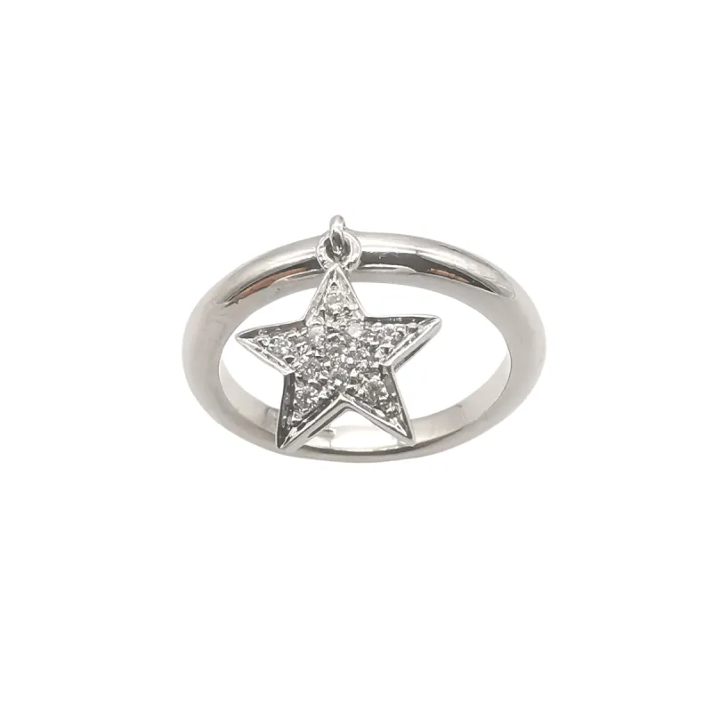 Bague en or blanc 18 carats & diamants sold by 58 Facettes