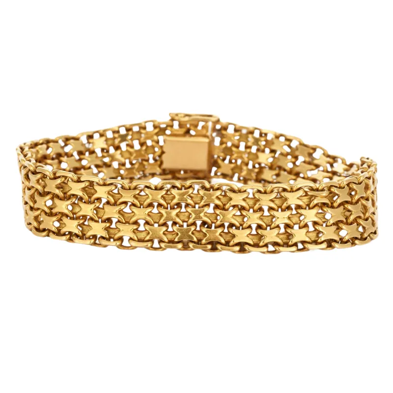 Bracelet paillasson or jaune sold by 58 Facettes
