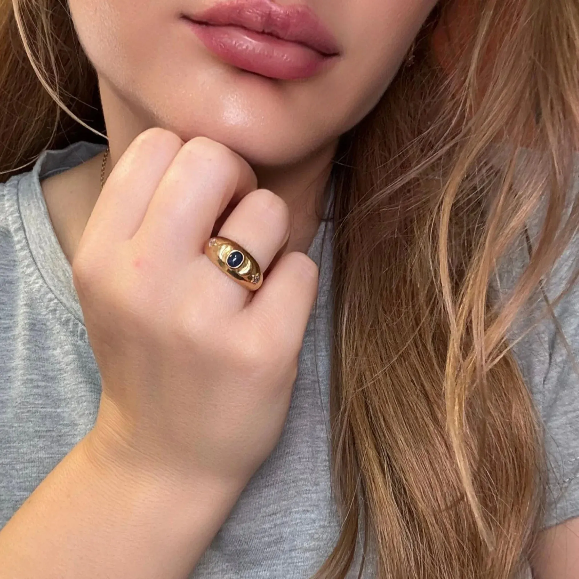 Bague Jonc Or Jaune Saphir sold by 58 Facettes product image thumbnail 2