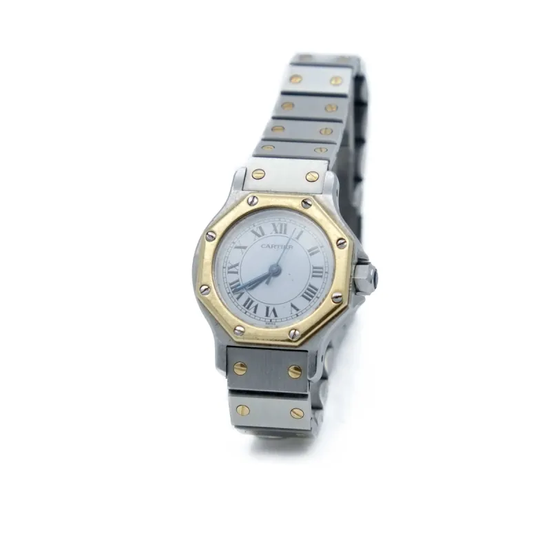 CARTIER - Montre femme Santos Or jaune Acier sold by 58 Facettes