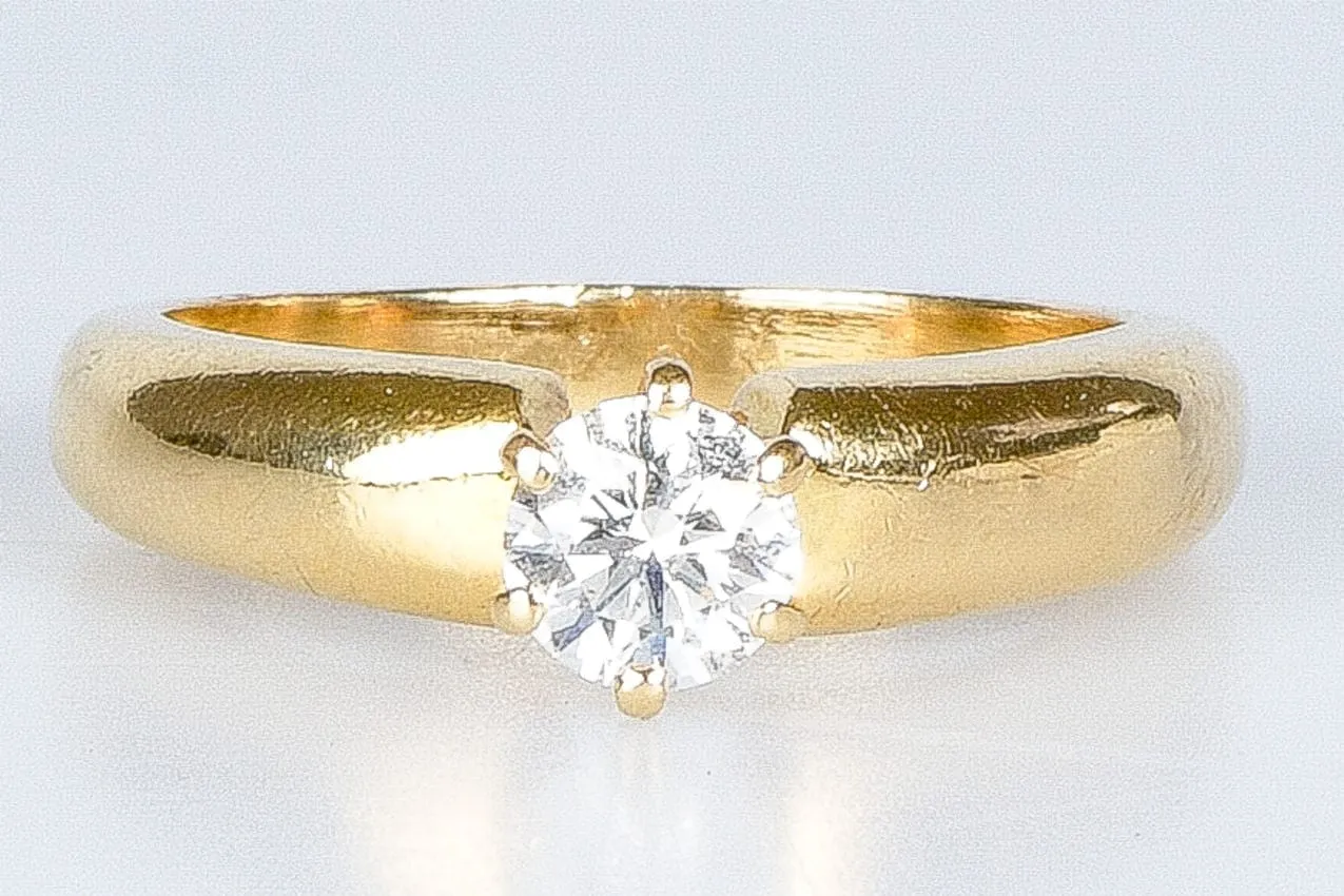 Bague solitaire Or jaune Diamant sold by 58 Facettes product image thumbnail 2