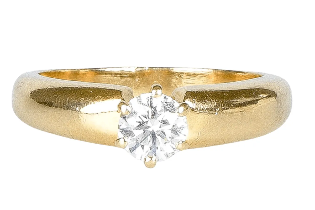 Bague solitaire Or jaune Diamant sold by 58 Facettes
