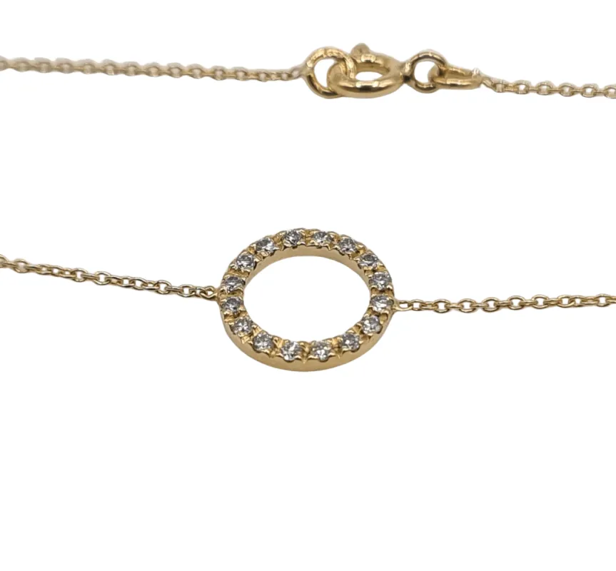Bracelet or jaune serti de diamants naturels sold by 58 Facettes