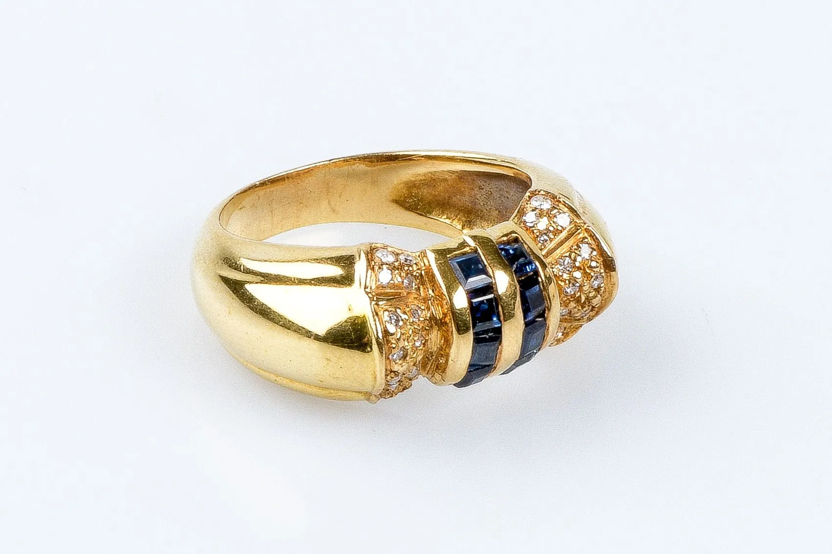 Bague saphir diamant en or massif sold by 58 Facettes product image thumbnail 5