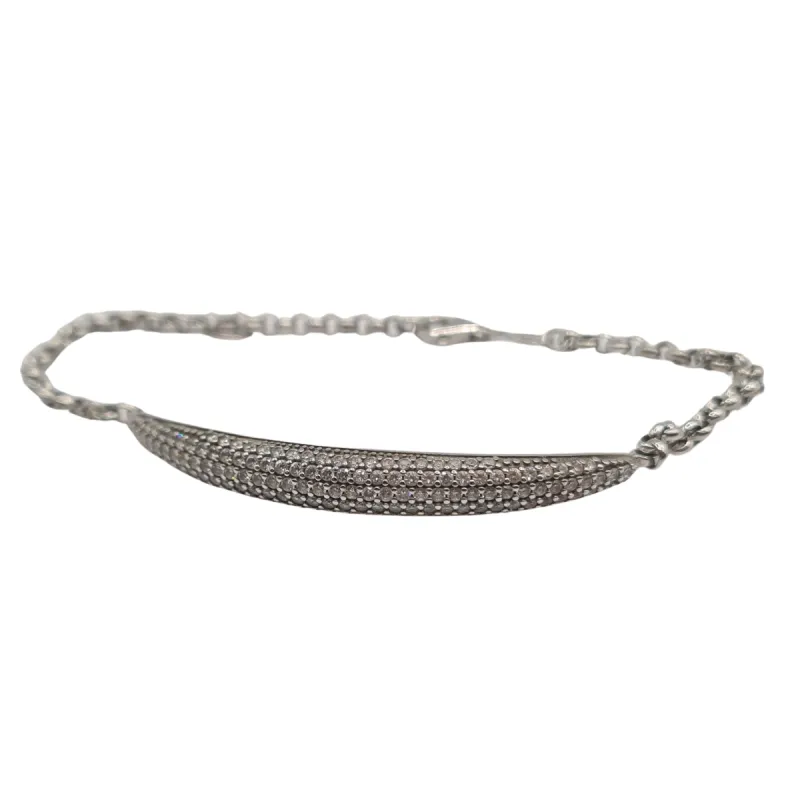Bracelet or blanc serti zircons sold by 58 Facettes