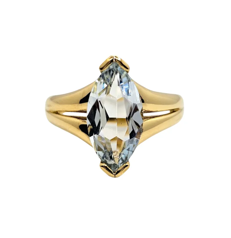 Bague or jaune aigue-marine sold by 58 Facettes