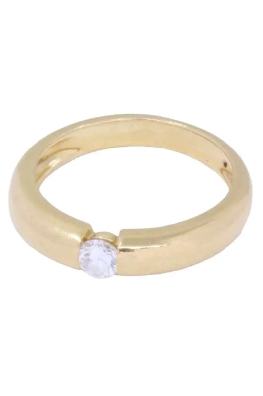 Solitaire diamant or jaune sold by 58 Facettes