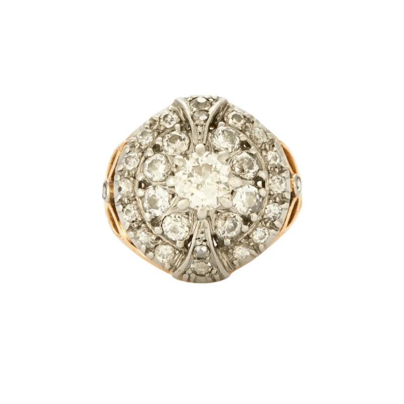 Bague Rétro Diamants sold by 58 Facettes