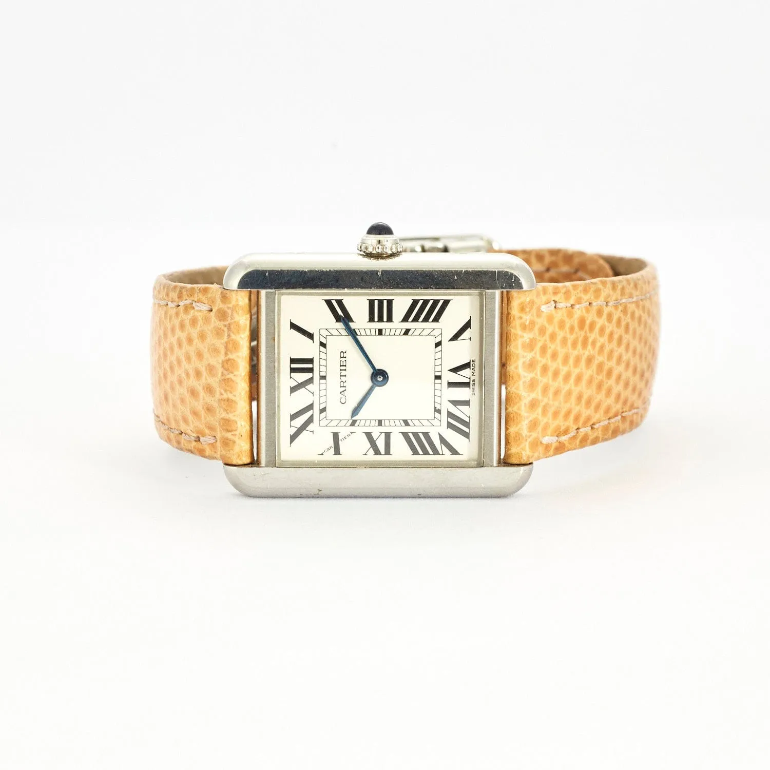 CARTIER - Montre Tank Solo acier et cuir sold by 58 Facettes product image thumbnail 3