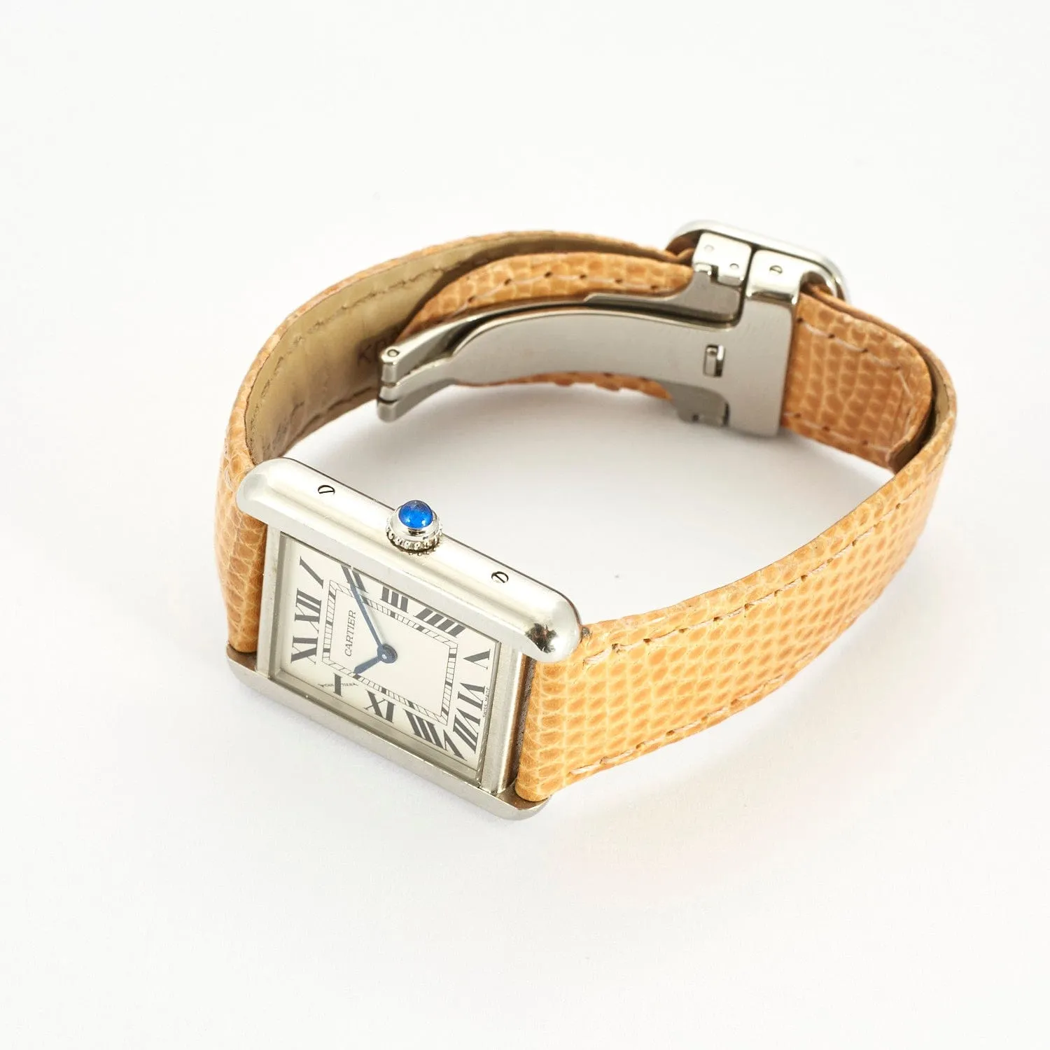 CARTIER - Montre Tank Solo acier et cuir sold by 58 Facettes product image thumbnail 4