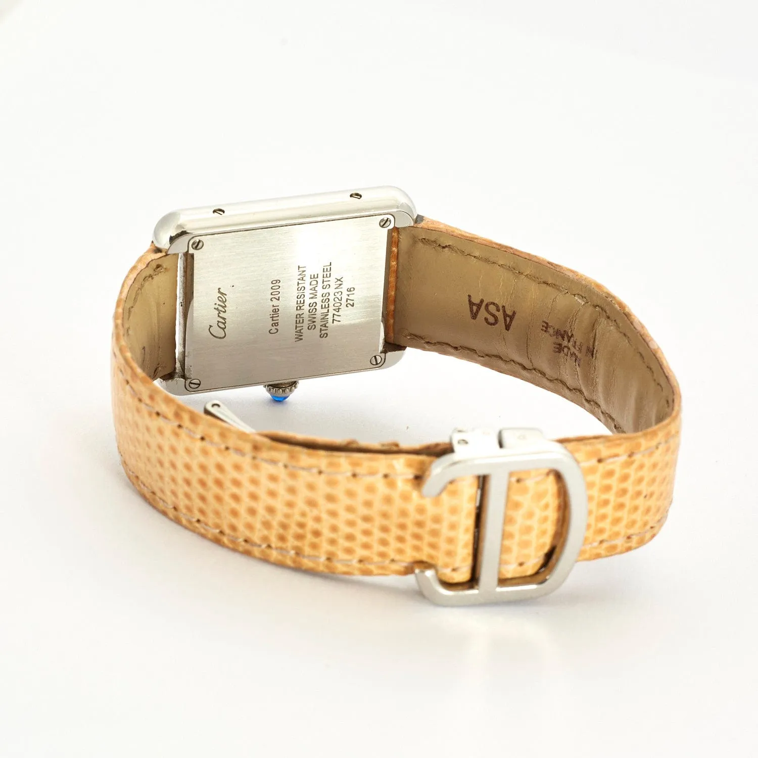 CARTIER - Montre Tank Solo acier et cuir sold by 58 Facettes product image thumbnail 5