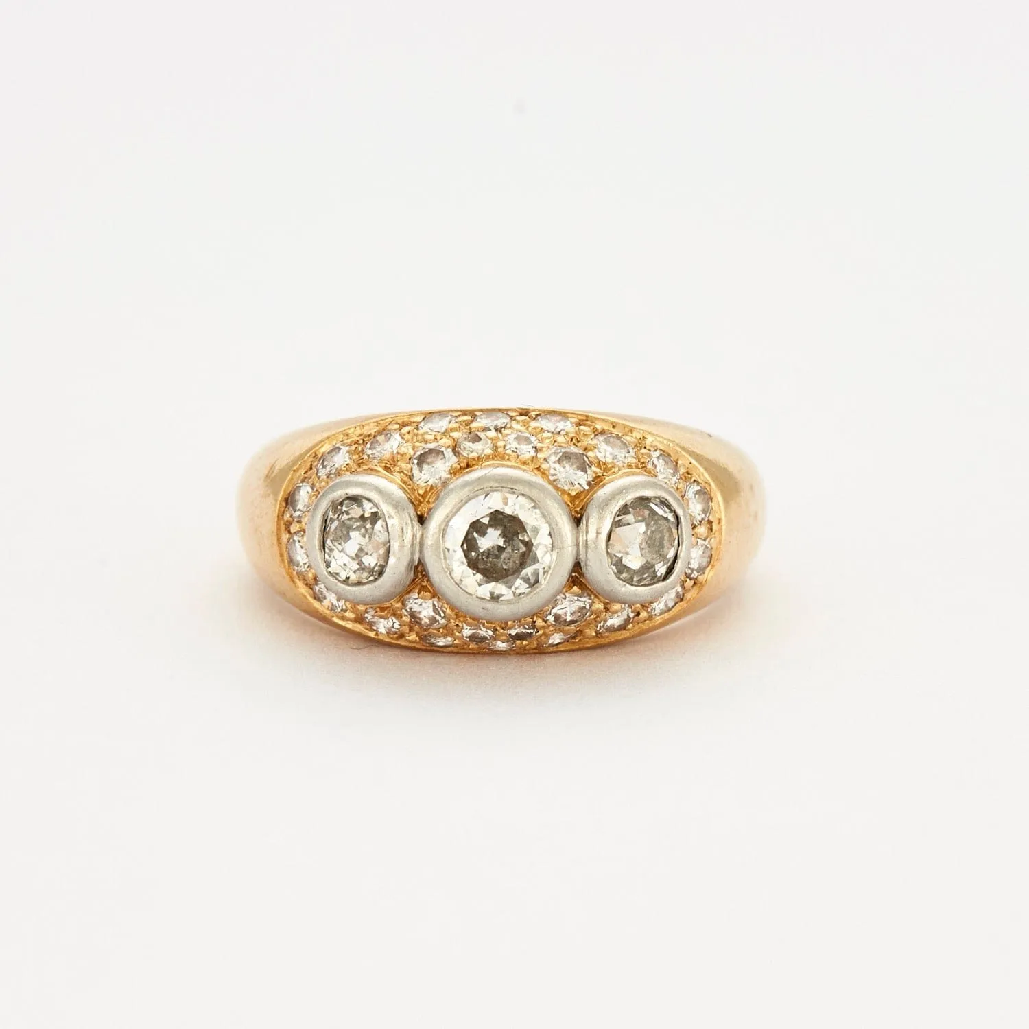 Bague platine, or et diamants sold by 58 Facettes product image thumbnail 2