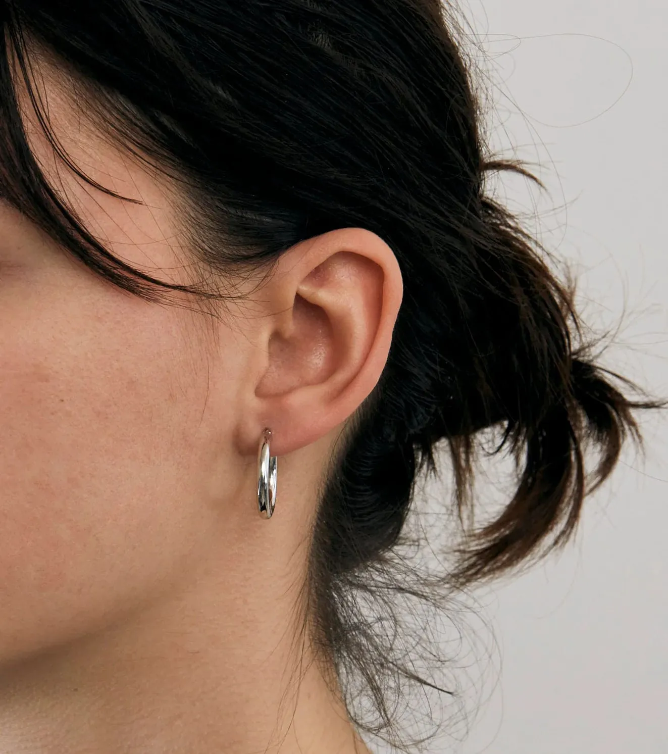 Bouches D'oreilles Créoles Or Blanc sold by 58 Facettes product image thumbnail 3