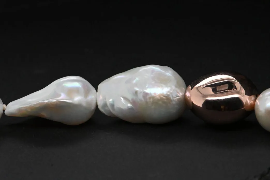 Bracelet Perles Baroques et Perles Or Rose sold by 58 Facettes product image thumbnail 5