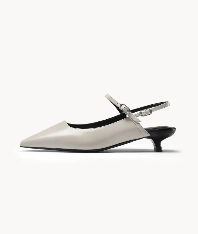 Ivory Pearl Slingback made by 7OR9