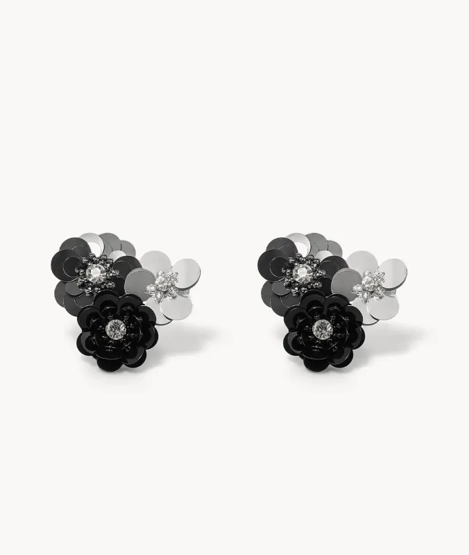 Sequin Flower Buckle - Black made by 7OR9
