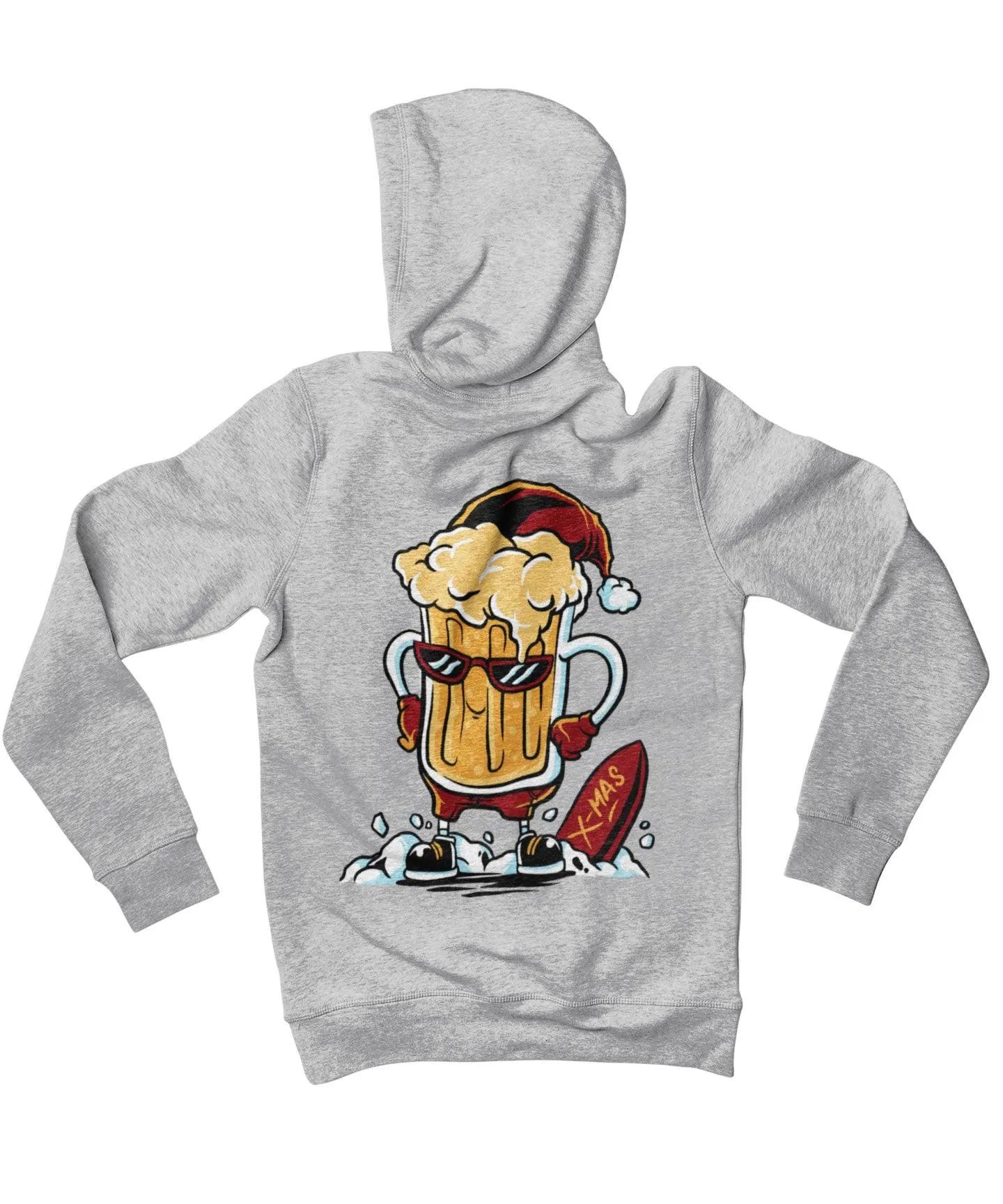 Christmas Beer Fun Santa Back Printed Christmas Hoodie sold by 8Ball product image thumbnail 3
