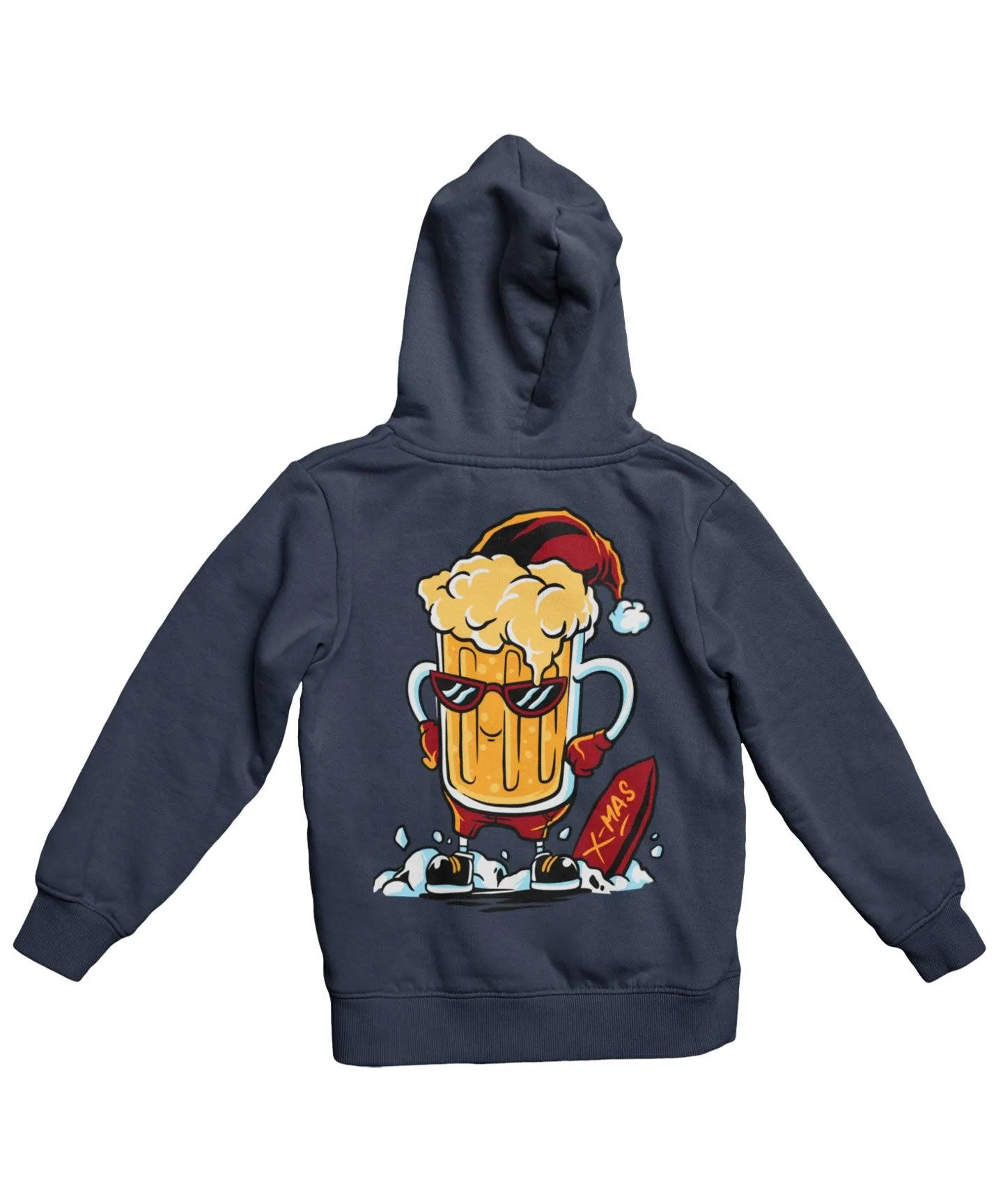 Christmas Beer Fun Santa Back Printed Christmas Hoodie sold by 8Ball product image thumbnail 4